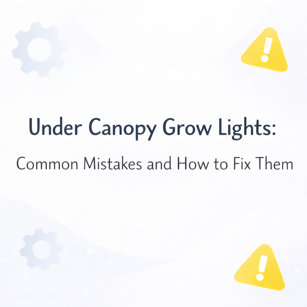 under canopy lighting mistakes and fixes for indoor grow rooms