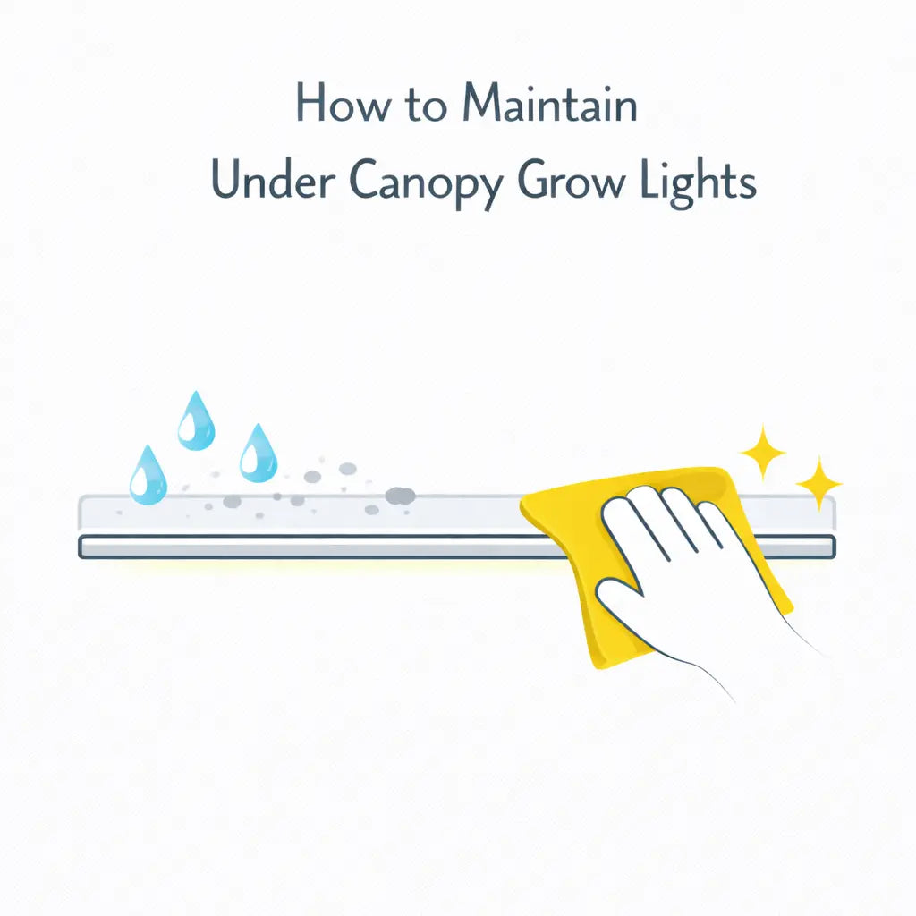 How to Maintain and Clean Under Canopy Grow Lights in Commercial Grow Rooms