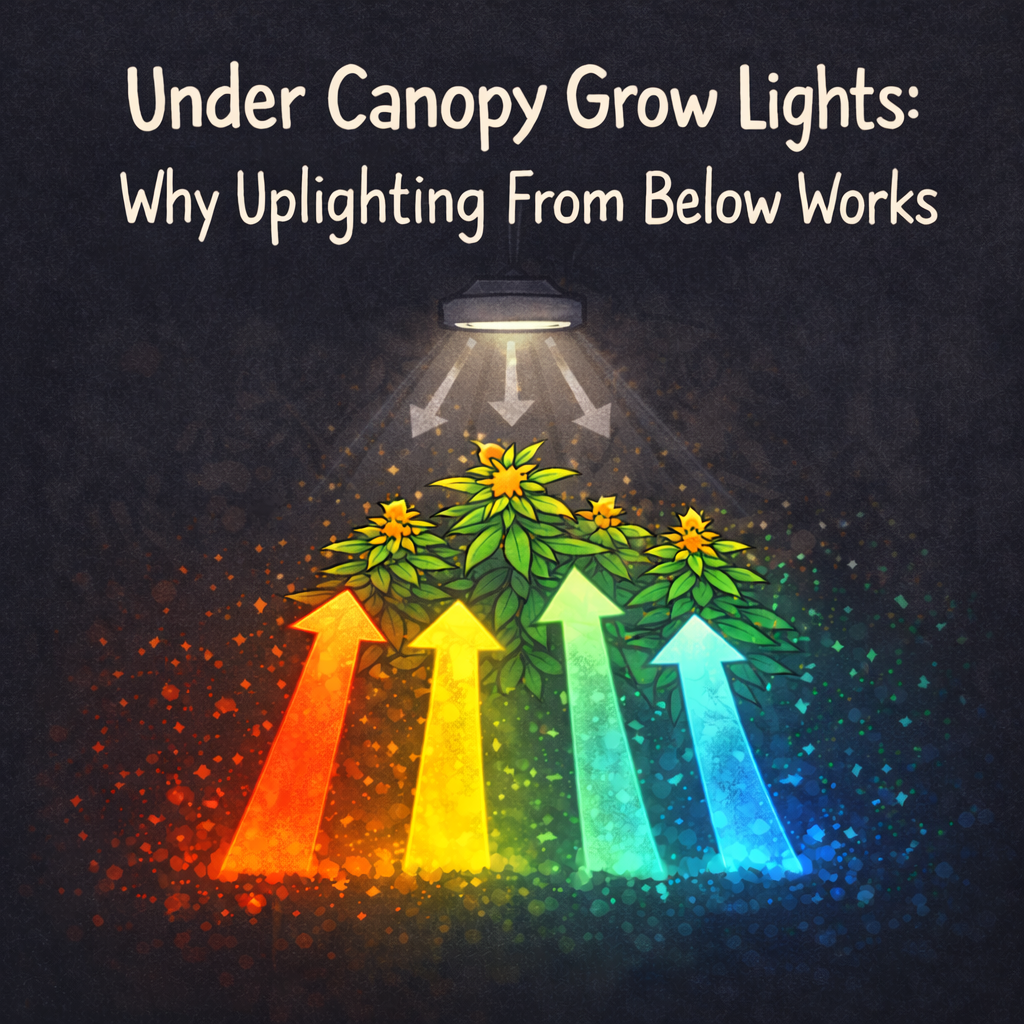 under canopy uplighting sends bottom-up light into shaded lower canopy zones